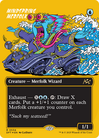 Mindspring Merfolk -  (Borderless) Foil (DFT-534) - Aetherdrift