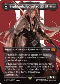 Sephiroth, Fabled SOLDIER (Borderless) (0382) -  (Borderless) Foil (FIN-382) - FINAL FANTASY