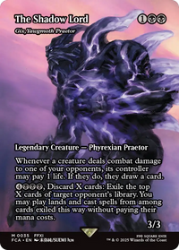 The Shadow Lord - Gix, Yawgmoth Praetor (Showcase) -  / The Shadow Lord (Borderless) Foil (FCA-035) - FINAL FANTASY: Through the Ages
