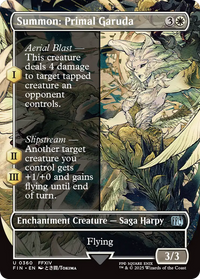Summon: Primal Garuda - : (enchantment) (Borderless) Foil (FIN-360) - FINAL FANTASY
