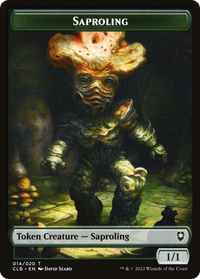 Saproling -  Foil (CLB-014) - Battle for Baldur's Gate Tokens