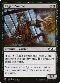 Caged Zombie [Core Set 2021]