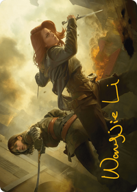 Mary Read and Anne Bonny Art Card (Gold-Stamped Signature) -  (Borderless) (ASACR-007) - Assassin's Creed Art Series