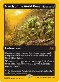 March of the World Ooze - : (enchantment) Foil (DFT-468) - Aetherdrift