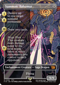Summon: Bahamut - : (enchantment) (Borderless) Foil (FIN-356) - FINAL FANTASY