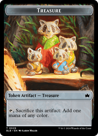 Treasure -  Foil (BLB-029) - Bloomburrow Tokens