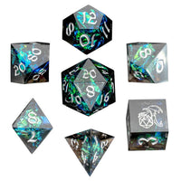 7-Set Captured Magic Hand Sanded Sharp Edge Resin: Black
