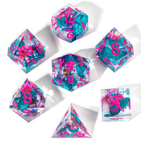 7-Set Captured Magic Hand Sanded Sharp Edge Resin: Vapor Wave Blossom