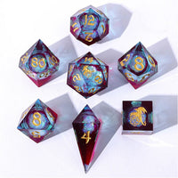 7-Set Captured Magic Liquid Core Hand Sanded Sharp Edge Resin: Elemental Mana