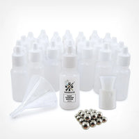 DROPPER BOTTLE TRANSFER KIT WITH GLASS AGITATORS