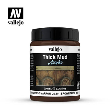 ACRYLIC THICK MUD - BROWN MUD (200ml)