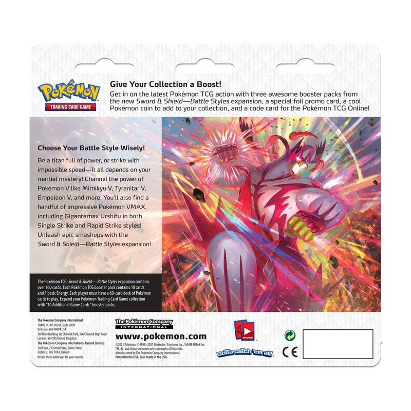 Sword & Shield: Battle Styles - 3-Pack Blister (Eevee)