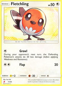 Fletchling  SM Trainer Kit Lycanroc & Alolan Raichu - Common
