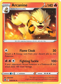 Arcanine 020  SWSH12 Silver Tempest - Rare