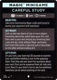 Careful Study (Magic Minigame) [Kaldheim Minigame]