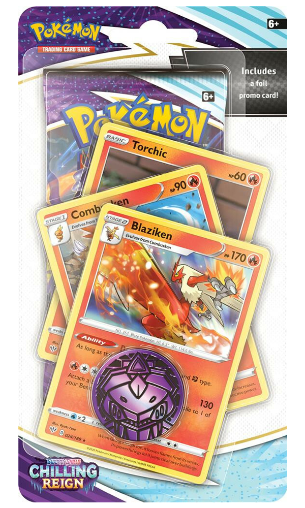 Sword & Shield: Chilling Reign - Single Pack Blister (Blaziken, Combusken, Torchic)