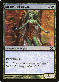 Rushwood Dryad (Premium Foil) [Tenth Edition]