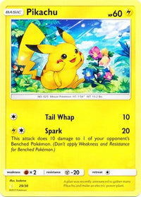 Pikachu (#29)  SM Trainer Kit Lycanroc & Alolan Raichu - Common
