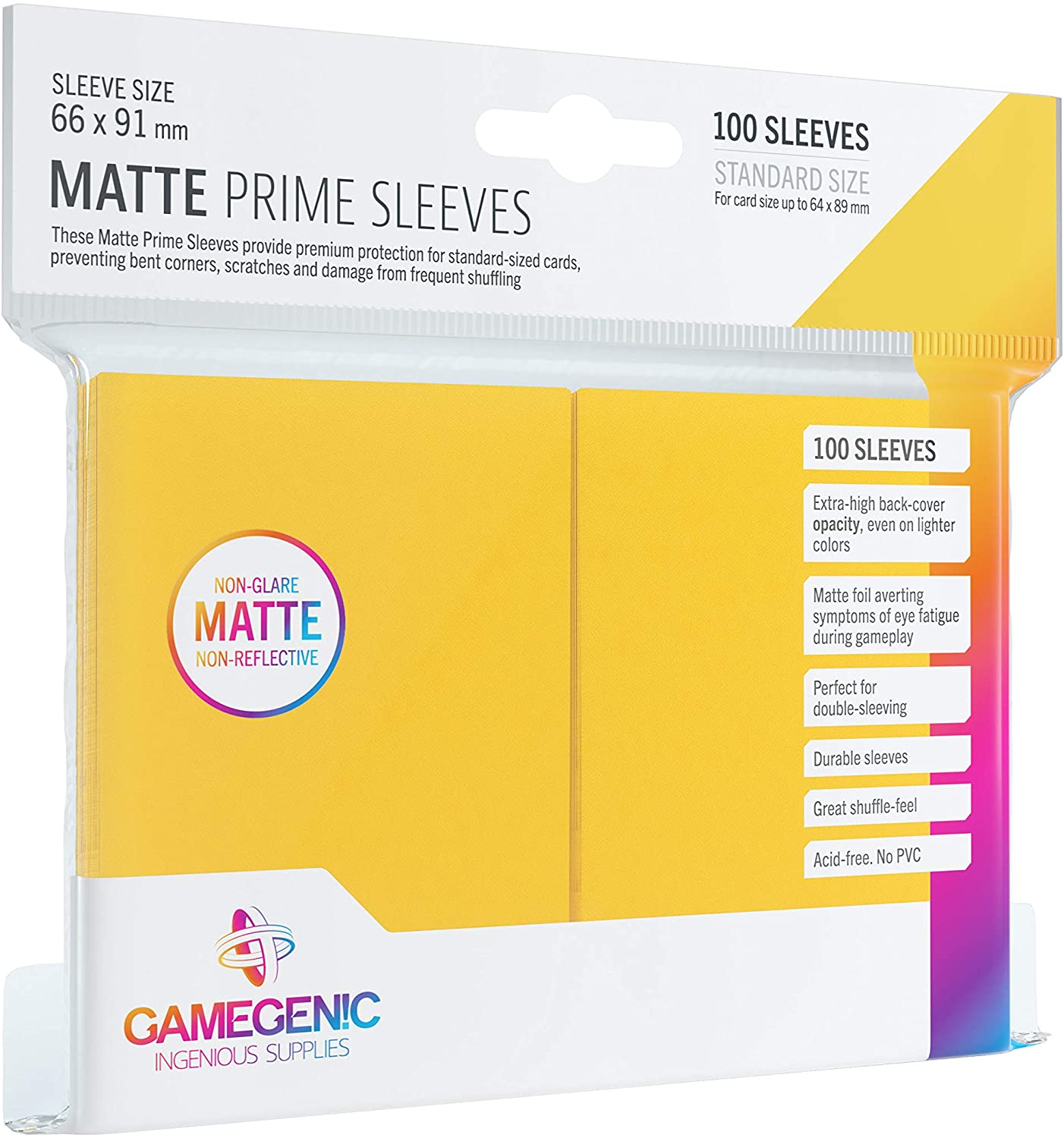 DP MATTE PRIME SLEEVES YELLOW (100)