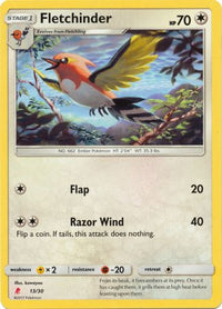 Fletchinder  SM Trainer Kit Lycanroc & Alolan Raichu - Uncommon