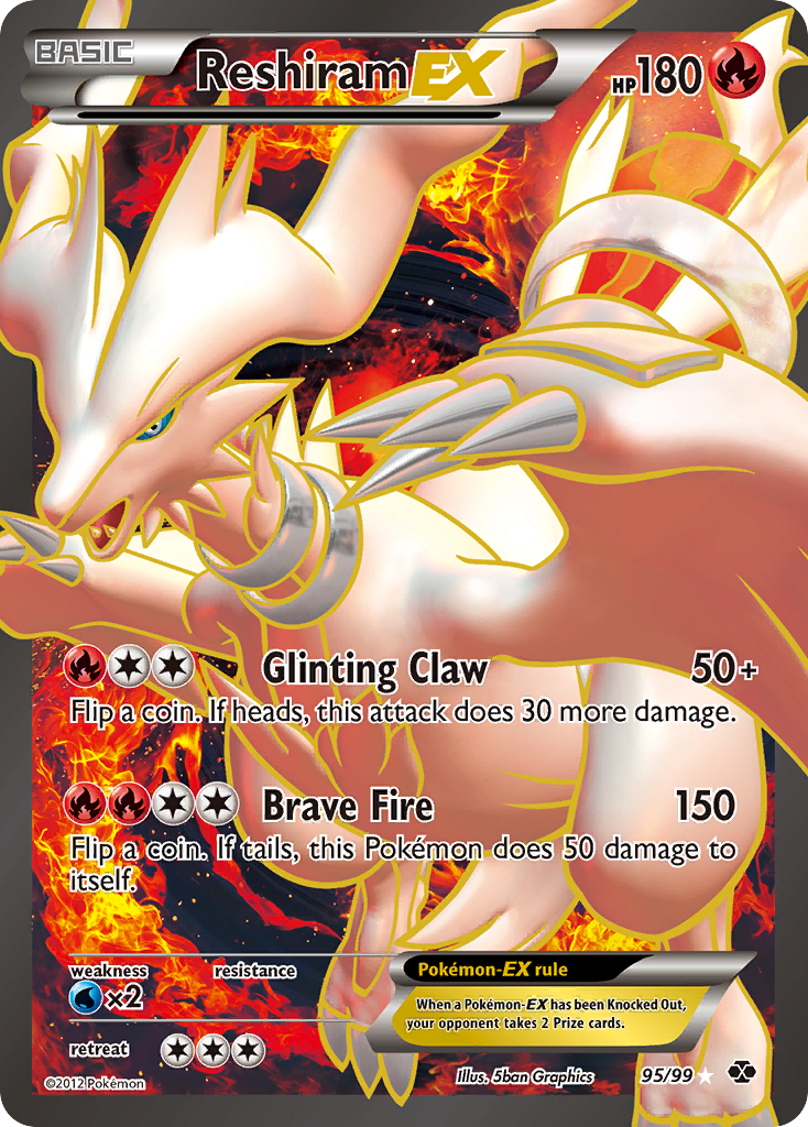 Reshiram EX (95/99) [Black & White: Next Destinies]