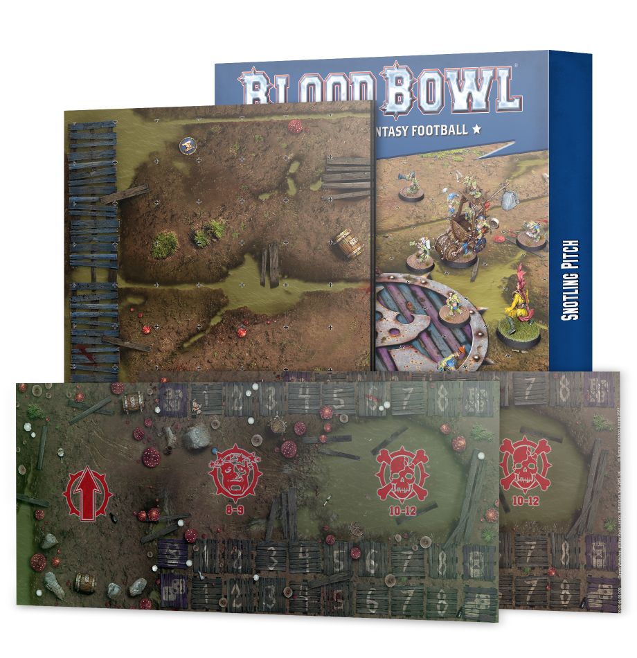 Blood Bowl: Snotling Pitch - Doulbe-Sided Pitch and Dugouts Set