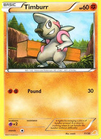 Timburr (#11)  BW Trainer Kit Excadrill & Zoroark - Common