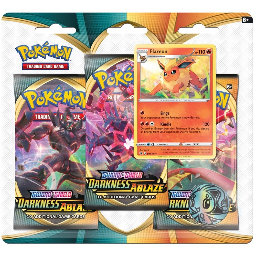 Sword & Shield: Darkness Ablaze - 3-Pack Blister (Flareon)