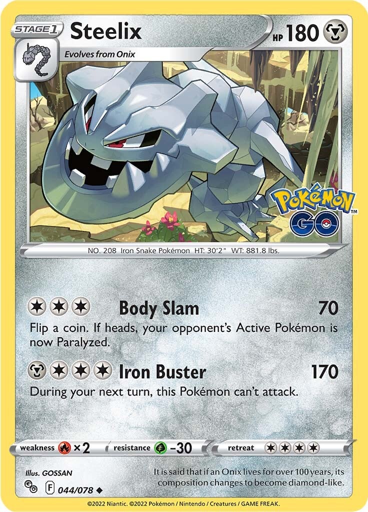 M Diamond Steelix ex pokemon card