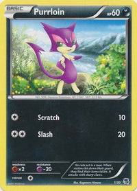 Purrloin (#1)  BW Trainer Kit Excadrill & Zoroark - Common