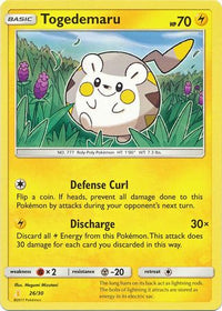 Togedemaru  SM Trainer Kit Lycanroc & Alolan Raichu - Common