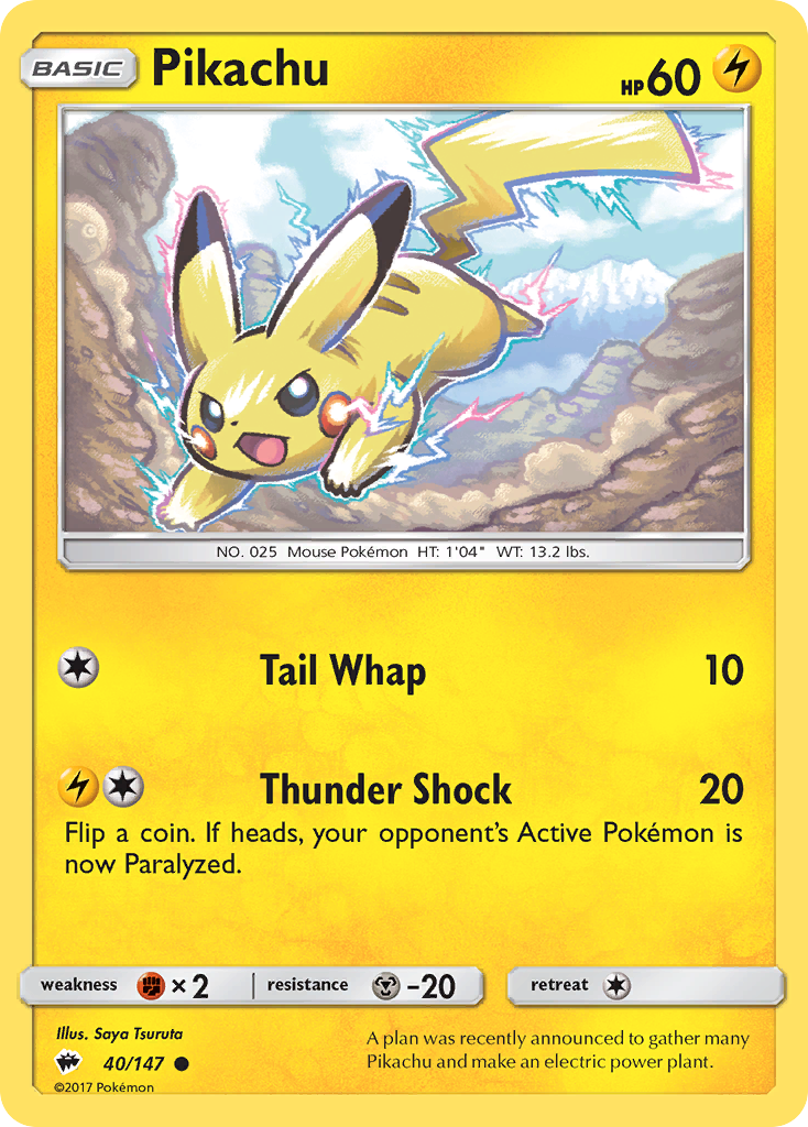 Pikachu (40/147) [Sun & Moon: Burning Shadows]