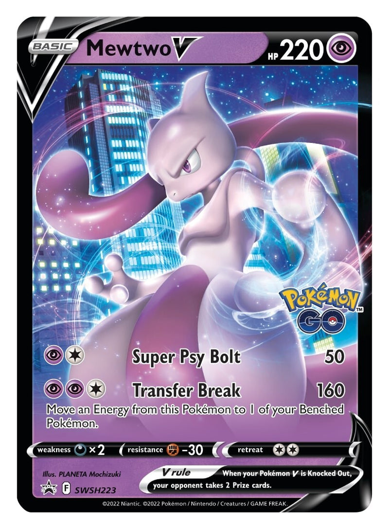 Pokemon - Mewtwo V -SWSH229 - Full Art - Black Star Promo - Pokemon Go