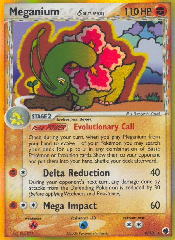 Meganium (4/101) (Delta Species) [EX: Dragon Frontiers]