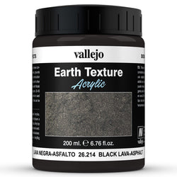 ACRYLIC EARTH TEXTURE - BLACK LAVA-ASPHALT (200ml)